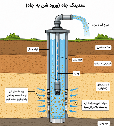 ماسه دهی چاه آب